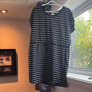 Black and White Striped Dress